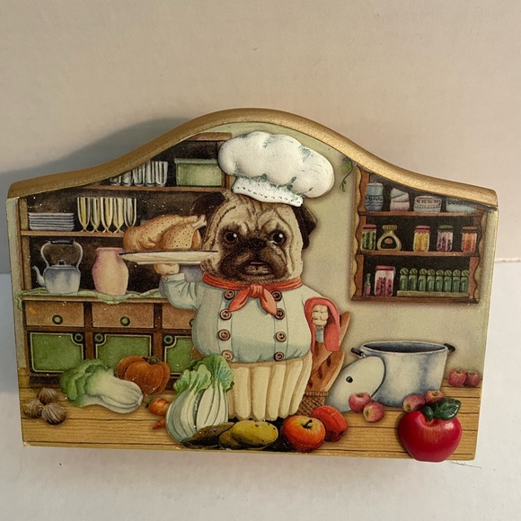 Pug in Chef’s Hat Recipe/Letter/Napkin/Art display - Picture 5 of 7